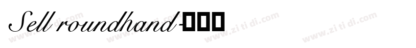 Sell roundhand字体转换